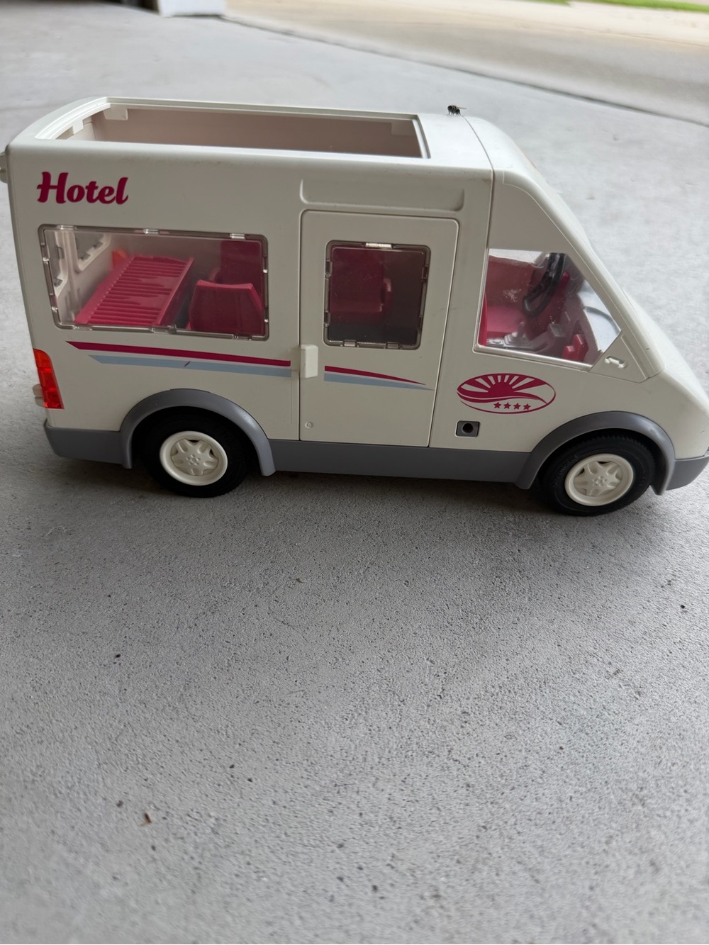 Playmobil 2004 Hotel Bus Van Geobra 12.5” Large Vehicle Incomplete Vintage